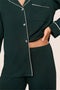 Gisele Long PJ Set, Pine/Ivory