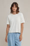 Silverlake Cropped Tee, Washed White
