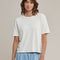 Silverlake Cropped Tee, Washed White