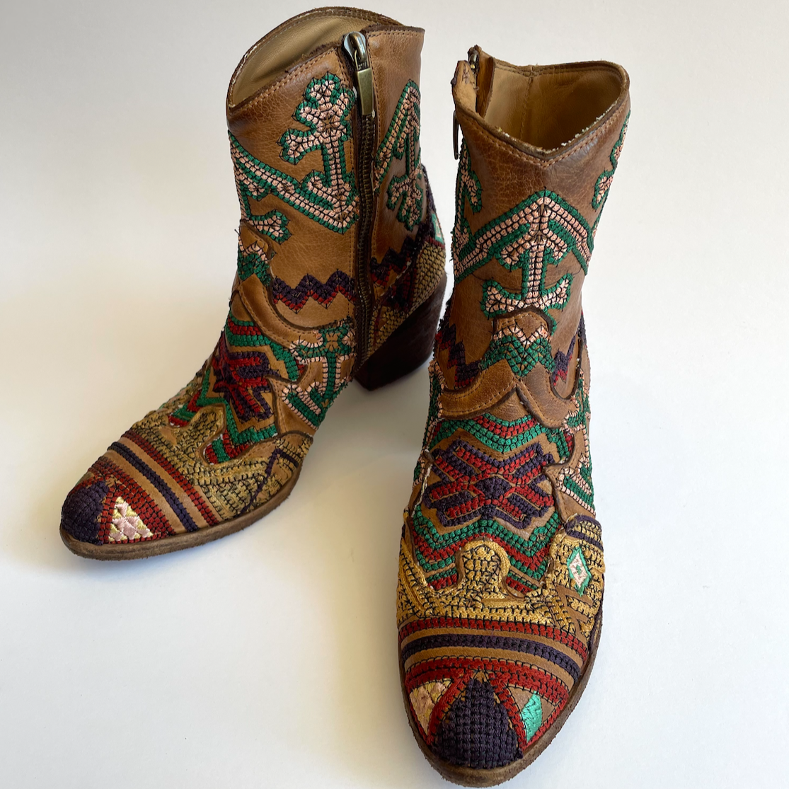 Dallas Boot, Embroidered Leather