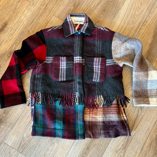 Fringe Plaid Ardmore Jacket, Large