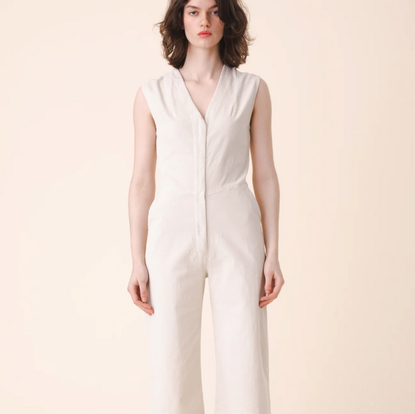 Fine Again Corduroy Jumpsuit, Oyster