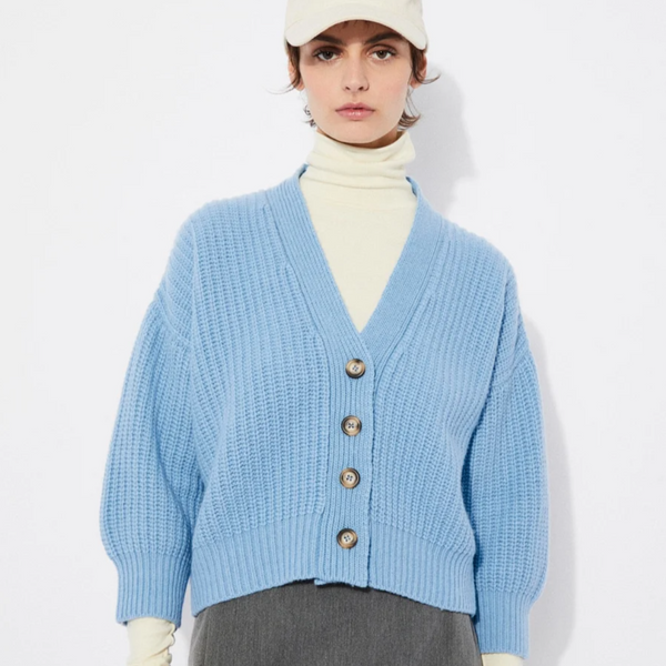 Winter Cardigan Sweater, Sky Blue