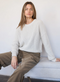 Pull On Sweater, Creme