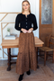 Shirred Skirt, Vintage Leopard