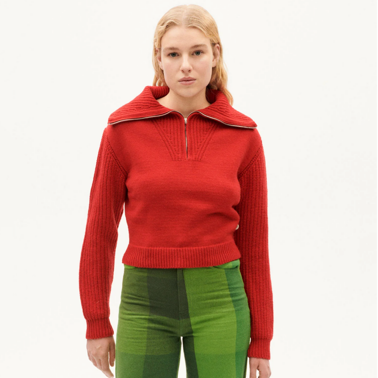 Tanit Knit Wool Sweater, Red