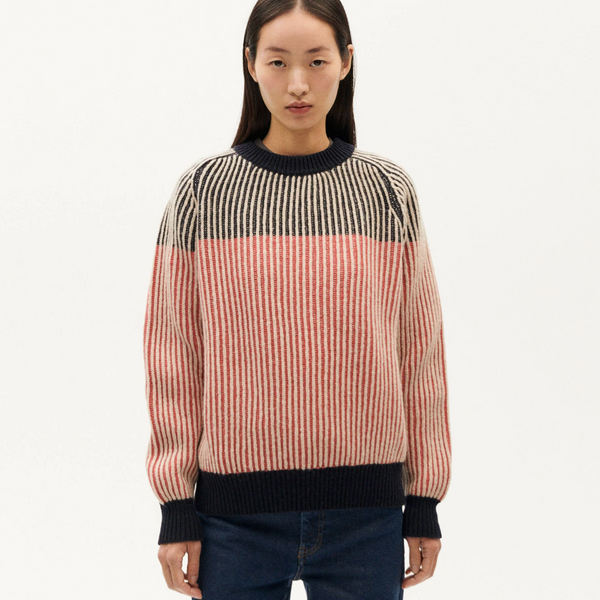 Nur Knit Wool Sweater, Ice Cream Stripes