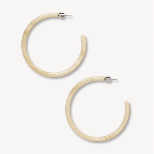 Large Hoops, Alabaster