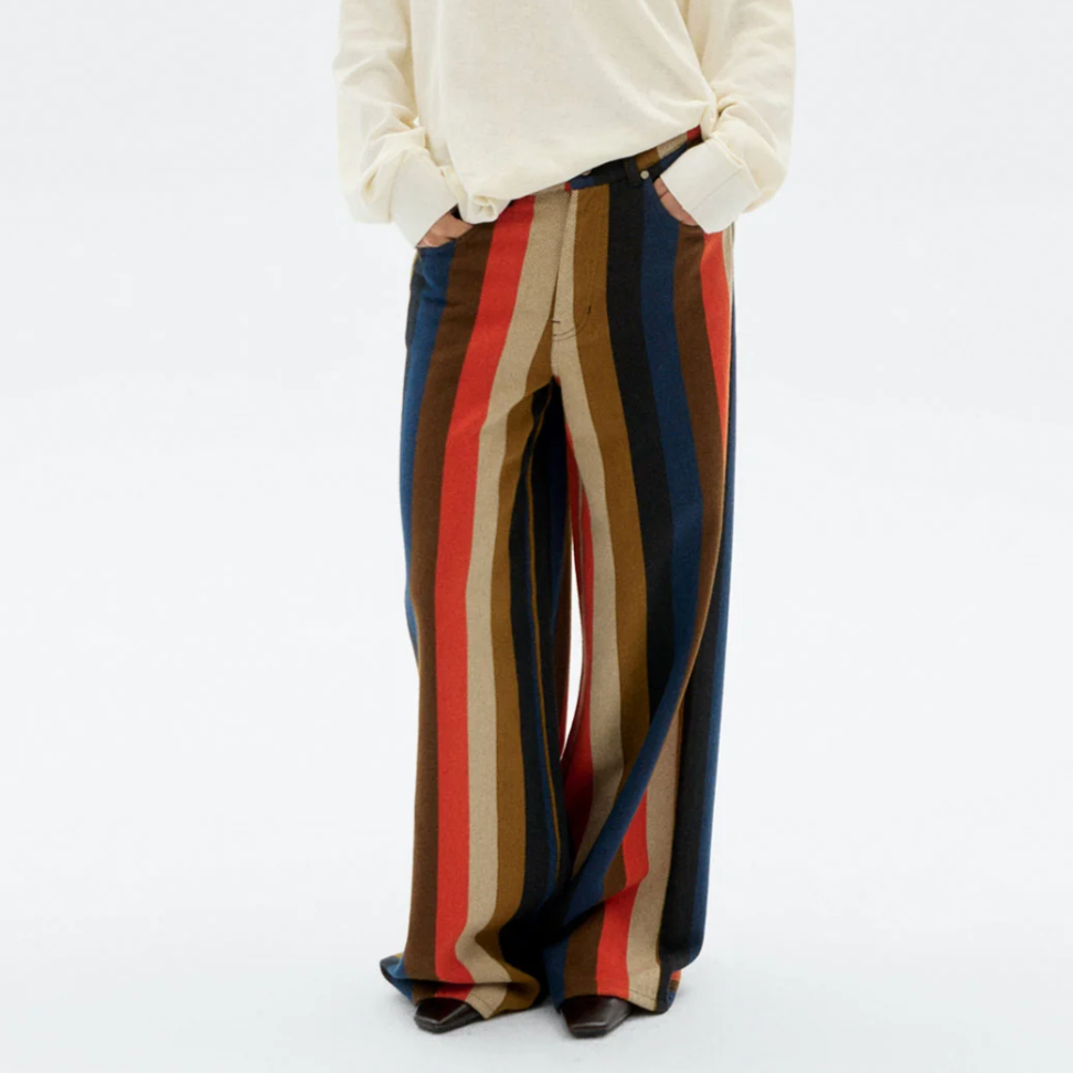 Burnley Blanket Hedda Pant, Orange Stripe