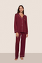 Gisele Long PJ Set, Bordeaux/Ivory