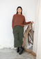 Shika Lambswool Sweater, Rust Marl