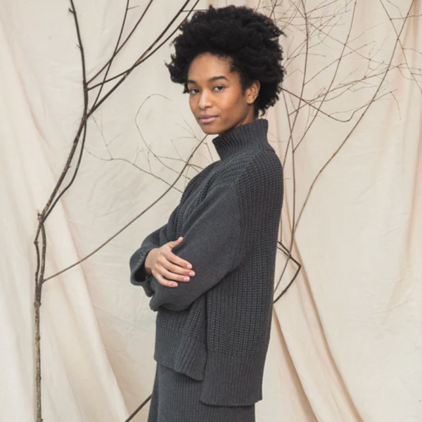 Tora Organic Cotton Sweater, Grey