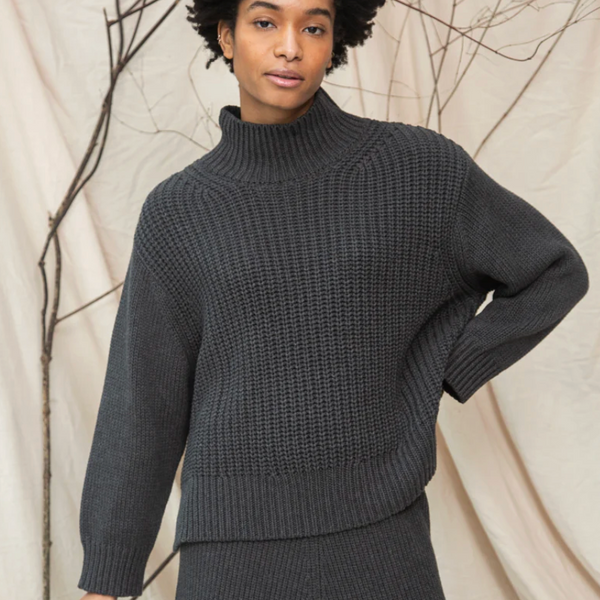 Tora Organic Cotton Sweater, Grey