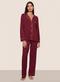 Gisele Long PJ Set, Bordeaux/Ivory