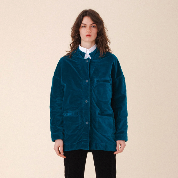 Velvet Soft Blazer, Peacock