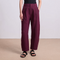 Bari Crop Trouser, Black Cherry