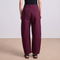 Bari Crop Trouser, Black Cherry