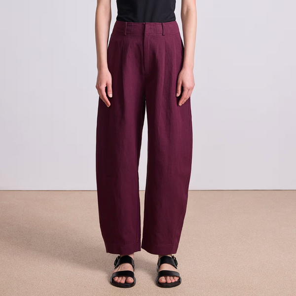 Bari Crop Trouser, Black Cherry