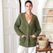 Cozy Cotton Cardigan, Olive Tanquis Cotton