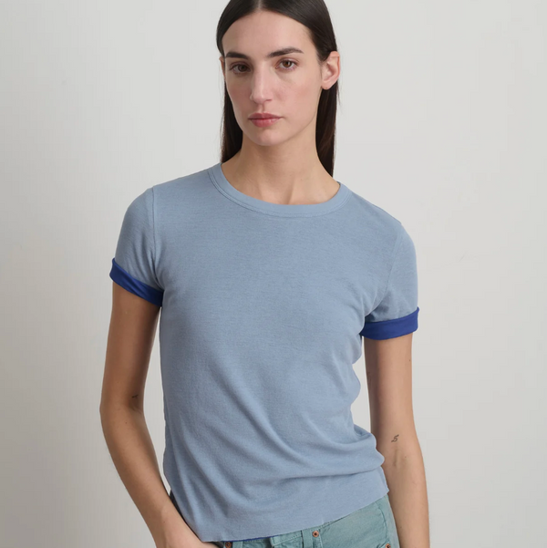 Double Tee, Light Blue/Bright Blue