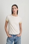 Double Tee, White/Pale Yellow