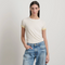 Double Tee, White/Pale Yellow