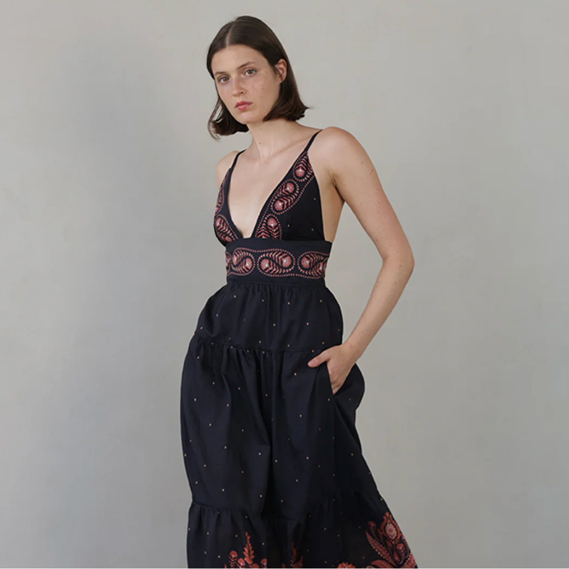 Valor Dress, Black Print