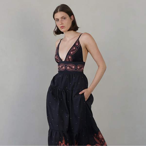 Valor Dress, Black Print