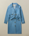 Amelie Trench Coat, Pale Blue