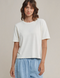Silverlake Cropped Tee, Navy