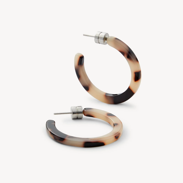 Mini Hoops, Ash Blonde Tortoise