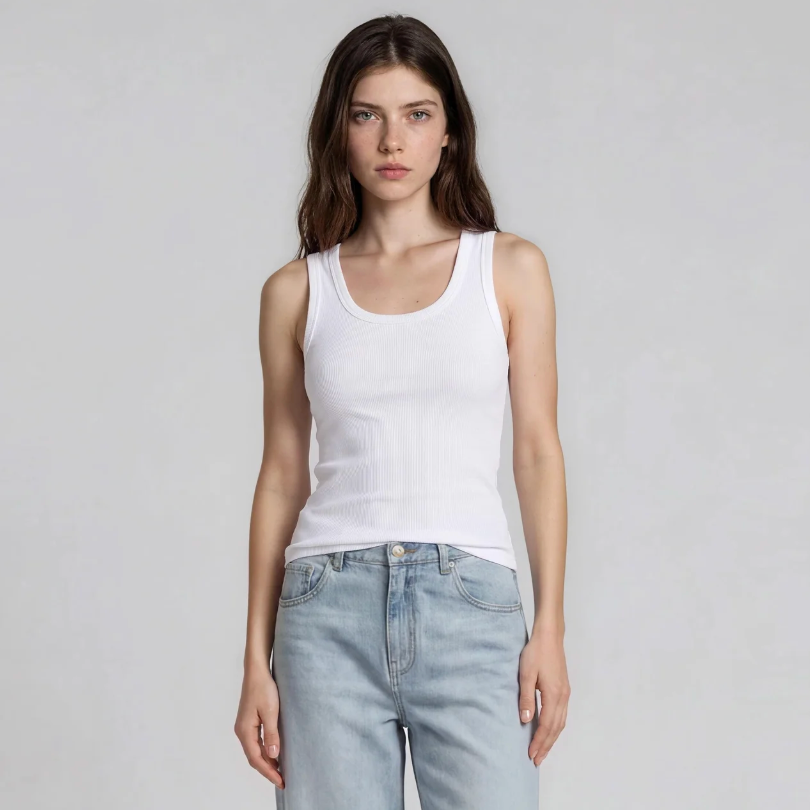 Rib Tank, White