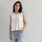 Cropped Muscle Tee, Salt