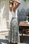 Shirred Skirt, Arles Gothic Olive