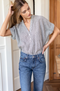 Artist Button Down, Charcoal Stripe
