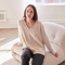 Boyfriend V-Neck Sweater, Natural