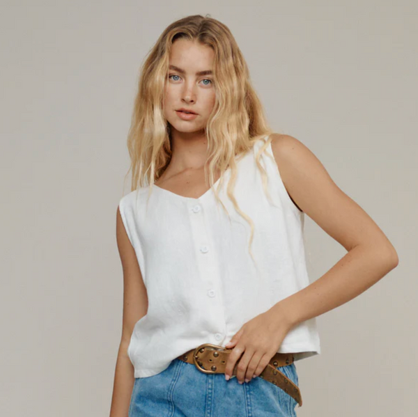 Skyline Top, Washed White