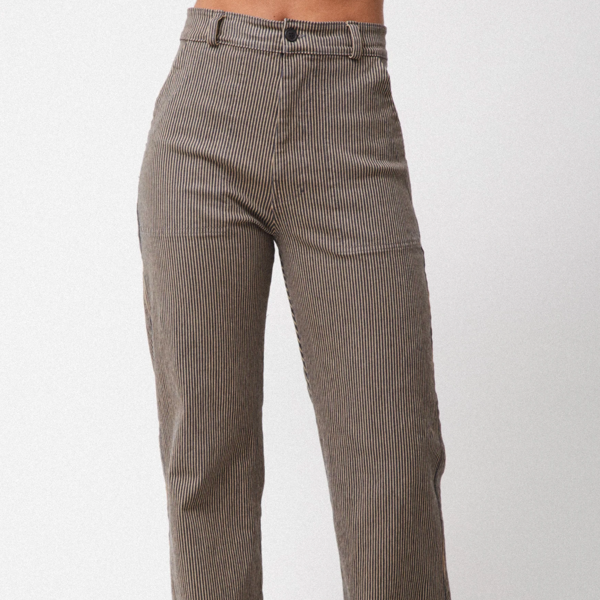 Long Smithy Pant, Khaki Stripe