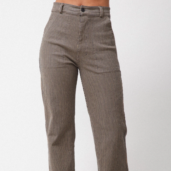 Long Smithy Pant, Khaki Stripe
