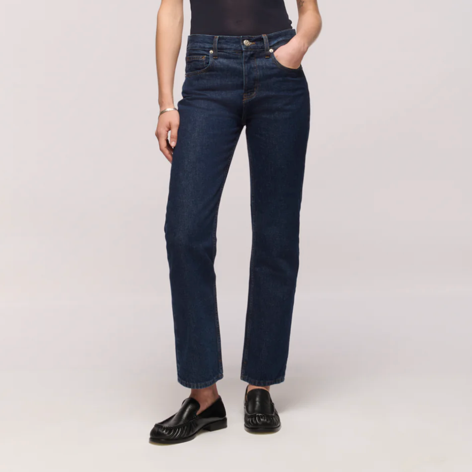 Calla Straight Ankle Jean, Rinse