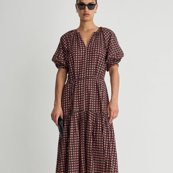Otillie Maxi Dress, Foulard Red