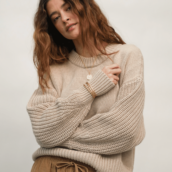 Emmy Sweater, Beige Marl