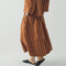 Garland Stripe Cotton Skirt, Copper/Ecru