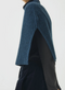 Ribbed Wool Cashmere Poncho, Navy