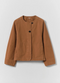 Sculpted Brushed Cotton Canvas Jacket, Brown Anise
