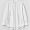 French Knot Cotton Shirt, Natural White