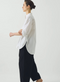 French Knot Cotton Shirt, Natural White