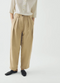 Cotton Linen Pleat Front Trouser, Whey