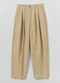 Cotton Linen Pleat Front Trouser, Whey