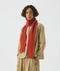 Micro Cable Wool Scarf, Cobalt/Prune